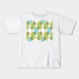 Golden chains with colorful flowers Kids T-Shirt